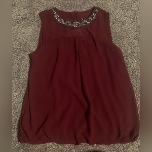 HeartSoul NWT Sleeveless Sheer Rhinestone Top Shirt Blouse Size Medium BRAND NEW